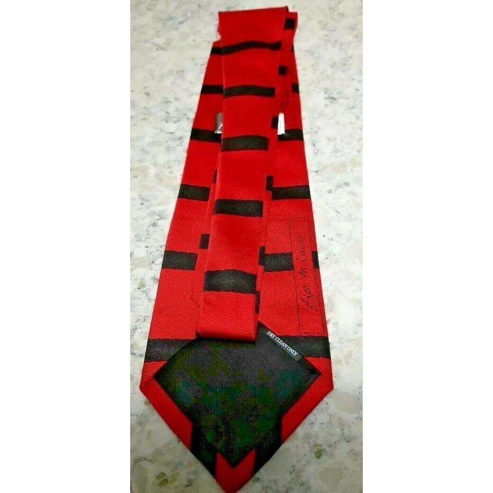 RM Style Silk Men's Red Tie Christmas‎ Pop Art Vintage Love Hope Joy 57